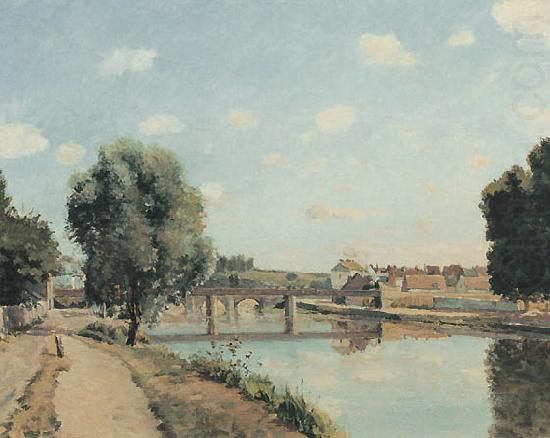 Camille Pissarro The Raolway Bridge at Pontoise china oil painting image